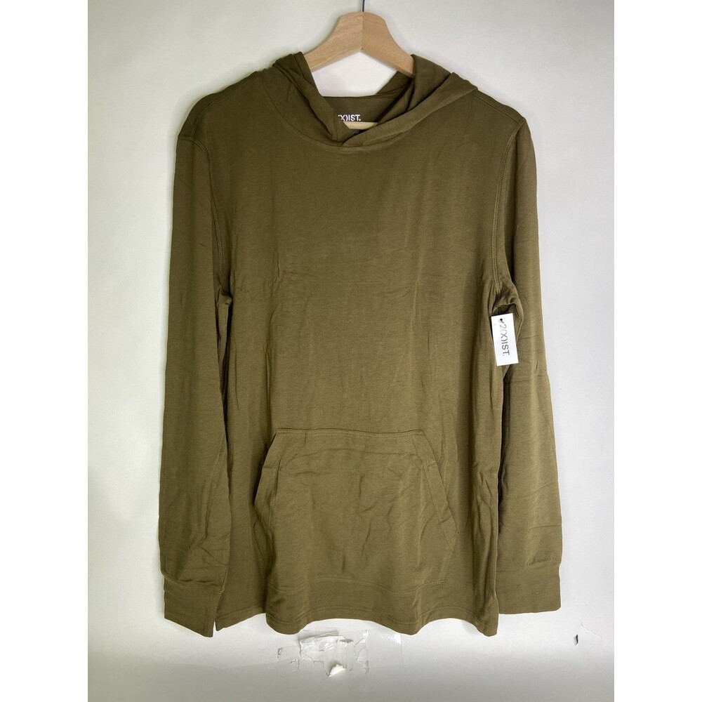 2xist Dream Lounge Hoodie Pullover Soft Sleepwear Dark Olive Green Mens Size L